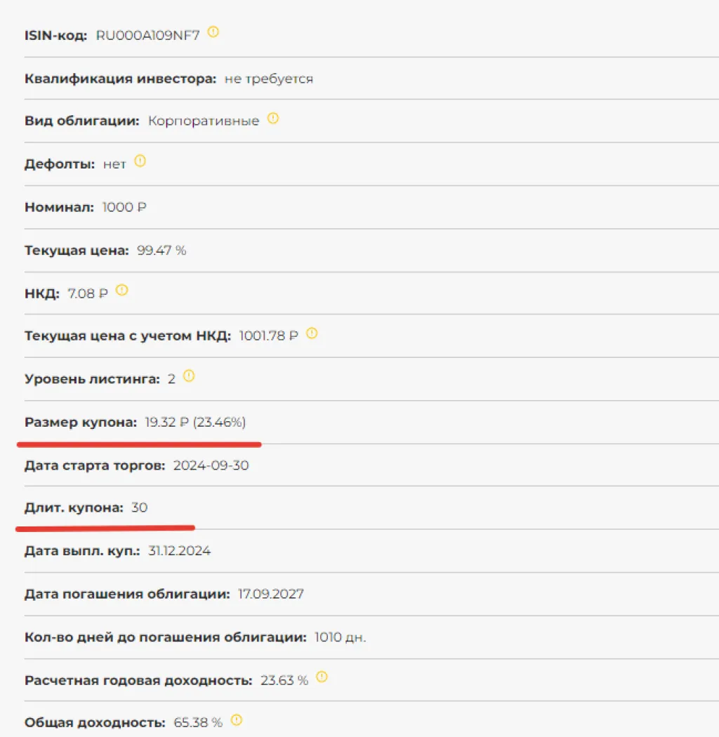 Параметры облигации флоатера ЯТЭК 1P-4 (RU000A109NF7)