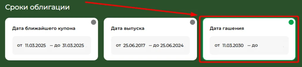 Дата гашения
