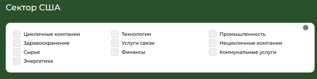 Сектор США