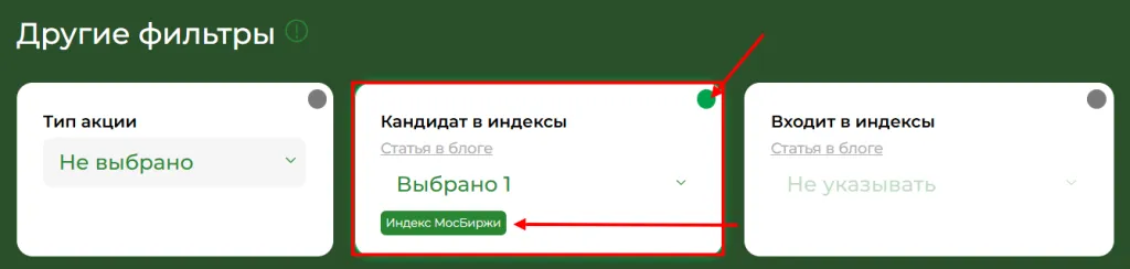 Кандидаты на вхождение в индекс_фильтр Кандидаты на вхождение в индекс_фильтр
