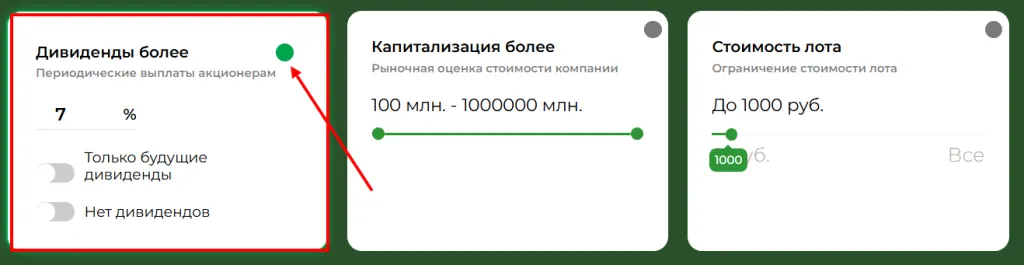 Дивидендные акции1