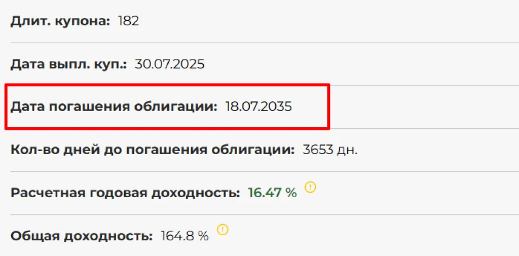 Дата погашения Дата погашения