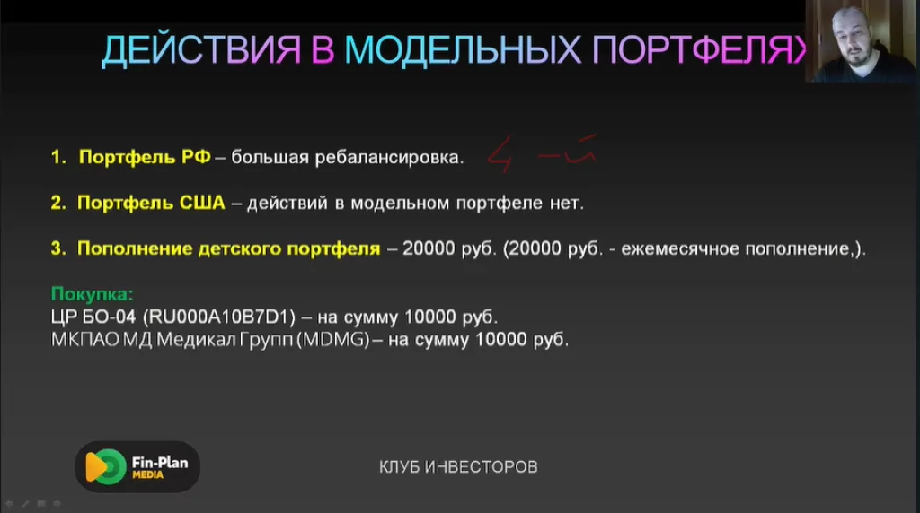 Информация по сделкам в портфеле на конференциях Клуба