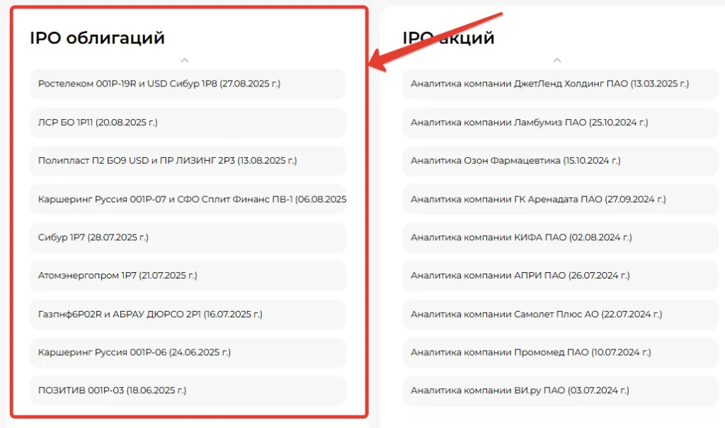 IPO облигаций